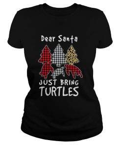 Dear Santa Just Bring Turtles Plaid Christmas Tree  Classic Ladies