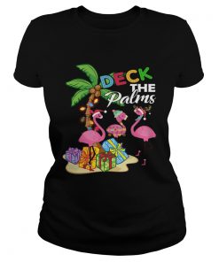 Deck the Palms Merry Flamingo Christmas  Classic Ladies