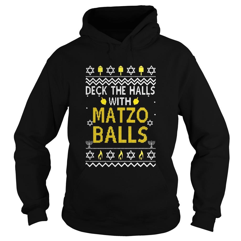 Deck the halls with matzo balls Christmas 2020 Hoodie