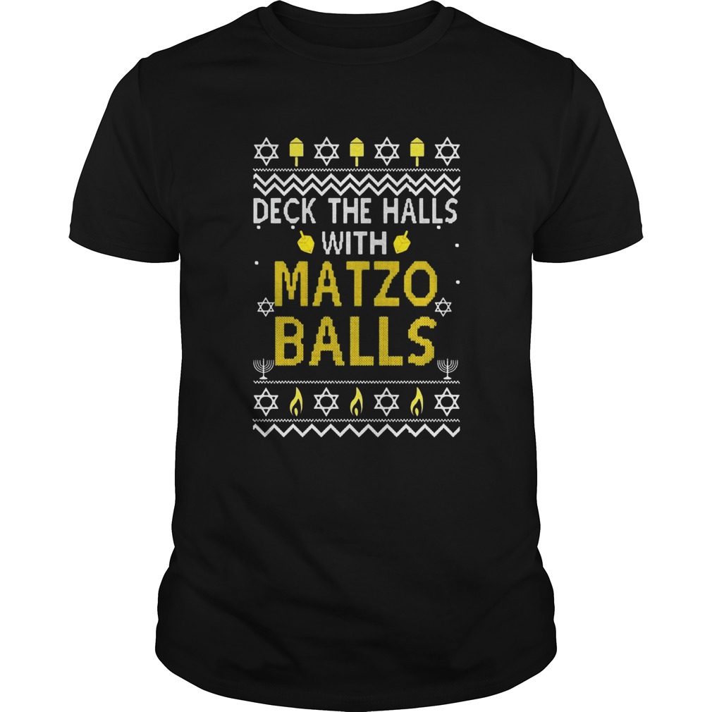 Deck the halls with matzo balls Christmas 2020 shirt