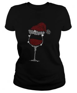 Diamond Wine Glasses Santa Hat Christmas  Classic Ladies