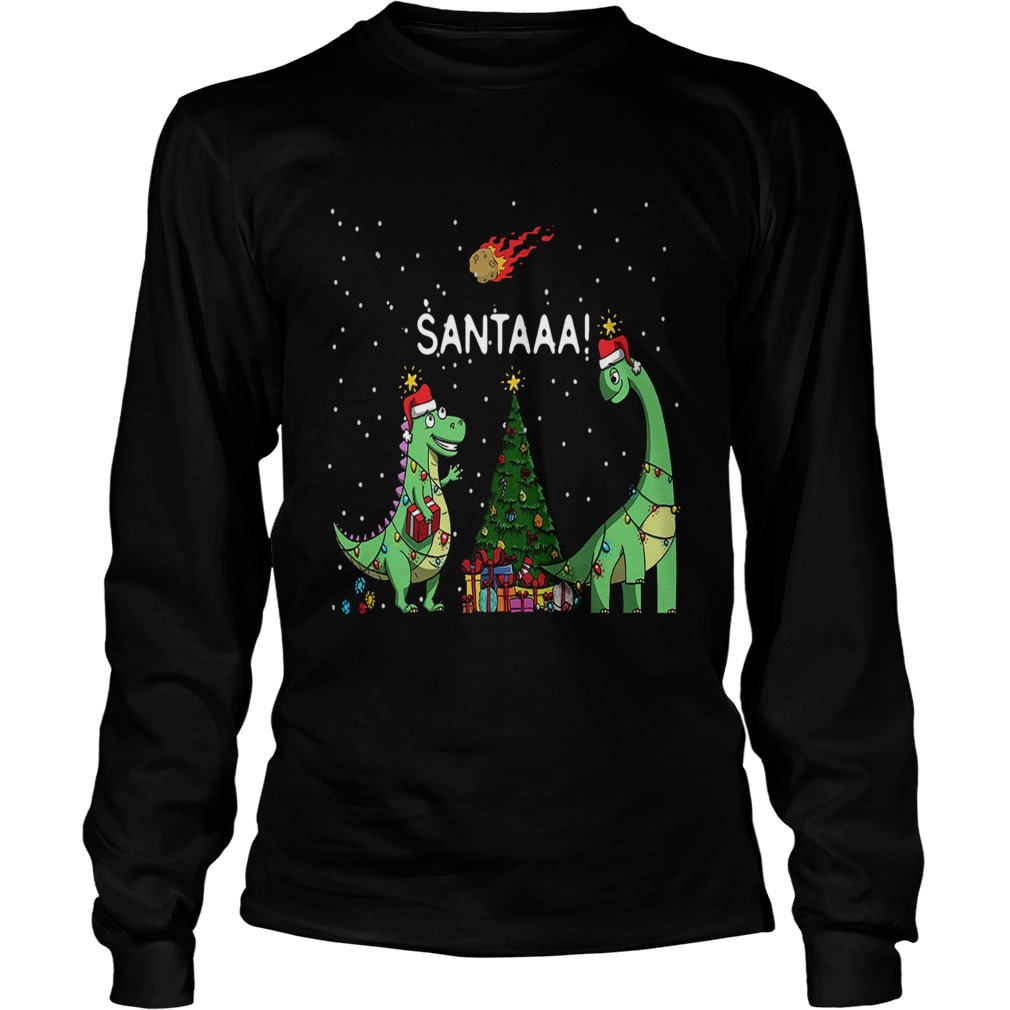 Dinosaur Santa Christmas Tree LongSleeve