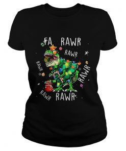 Dinosaur T Rex Fa Pawr Christmas  Classic Ladies