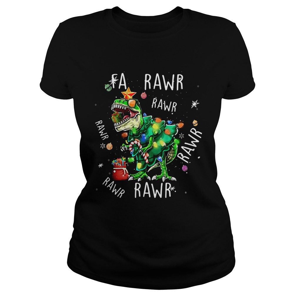 Dinosaur T Rex Fa Pawr Christmas Classic Ladies