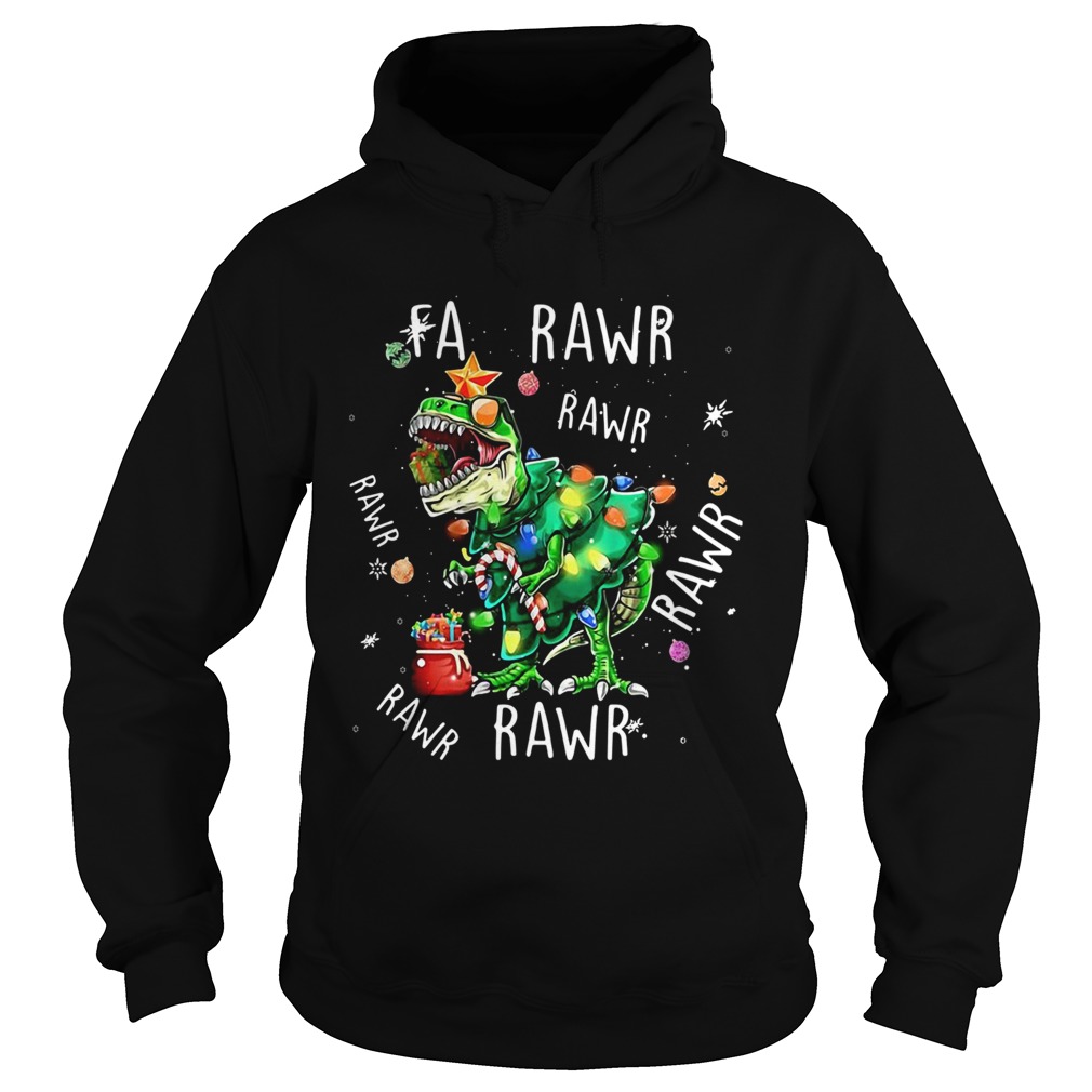 Dinosaur T Rex Fa Pawr Christmas Hoodie