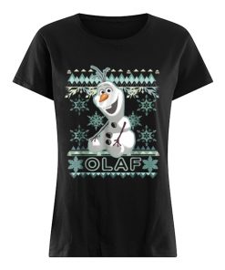 Disney Frozen Olaf Ugly Christmas Sweater Graphic  Classic Women's T-shirt