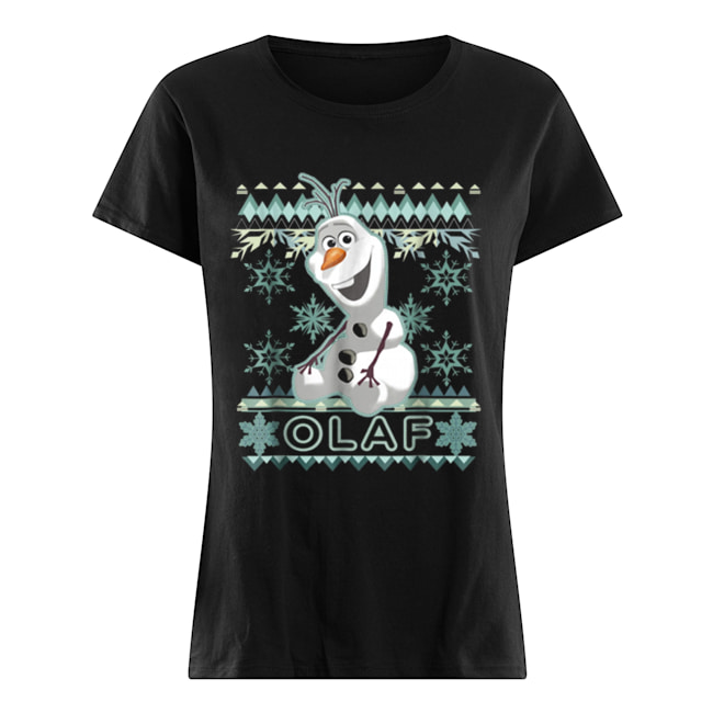 Disney Frozen Olaf Ugly Christmas Sweater Graphic Classic Women's T-shirt