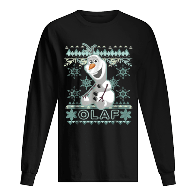 Disney Frozen Olaf Ugly Christmas Sweater Graphic Long Sleeved T-shirt 