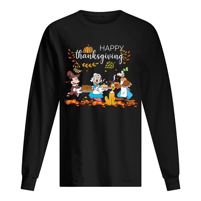 Disney Happy Thanksgiving Shirt Long Sleeved T-shirt 