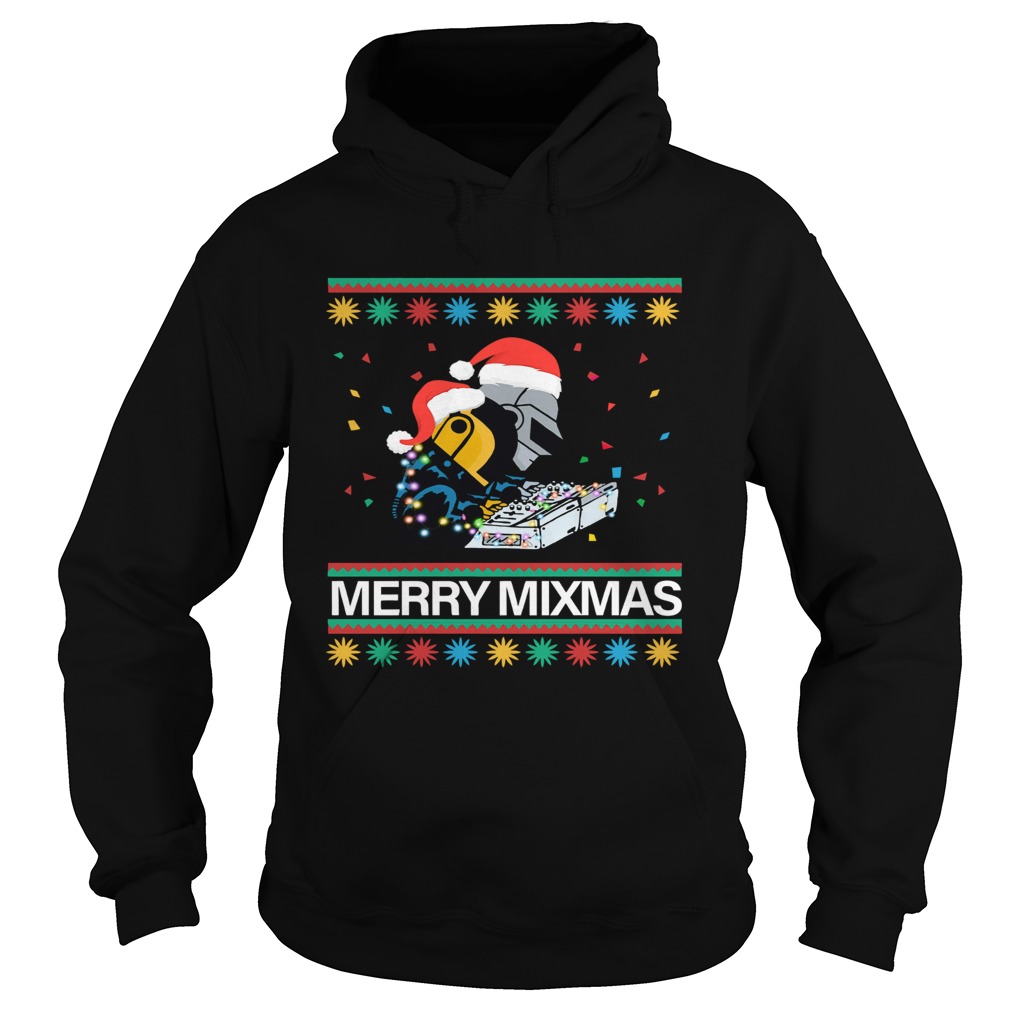 Dj Darth Vader and Trooper Merry Mixmas Ugly Christmas Hoodie