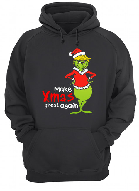 Donald Trump Grinch make xmas again christmas Unisex Hoodie