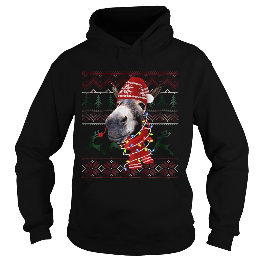 Donkey Xmas Ugly Christmas Hoodie