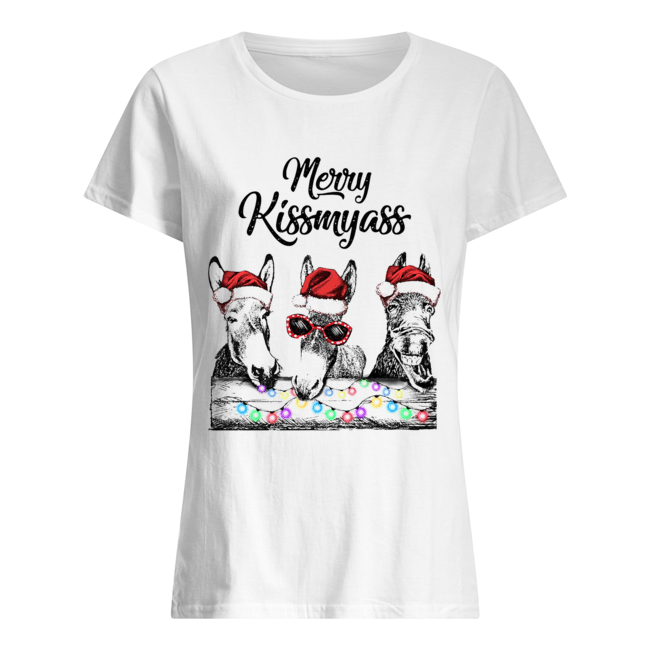 Donkeys Merry Kissmyass Classic Women's T-shirt