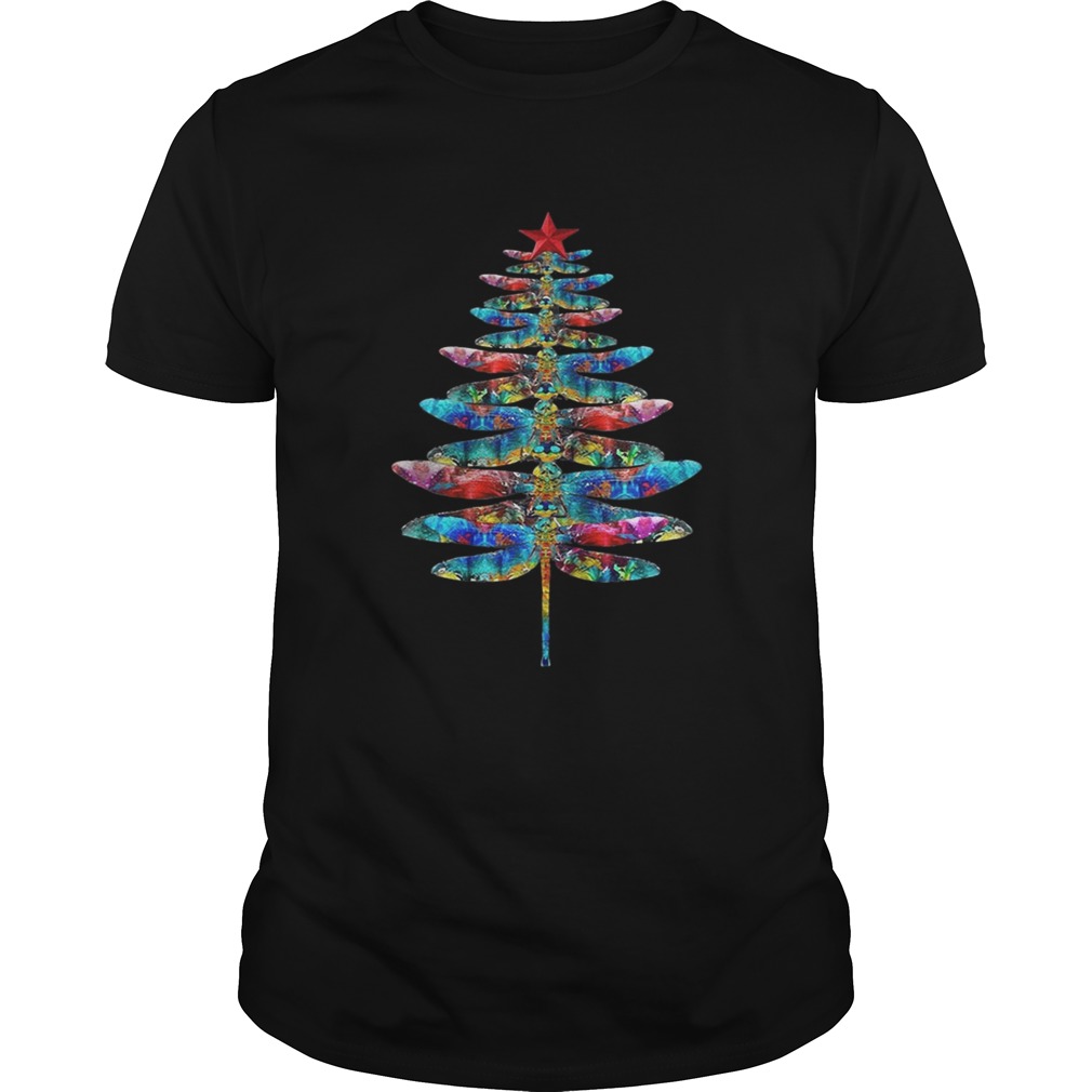 Dragonflies Christmas tree shirt