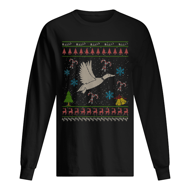 Duck Hunting Christmas Ugly Sweater Duck Hunter Long Sleeved T-shirt 