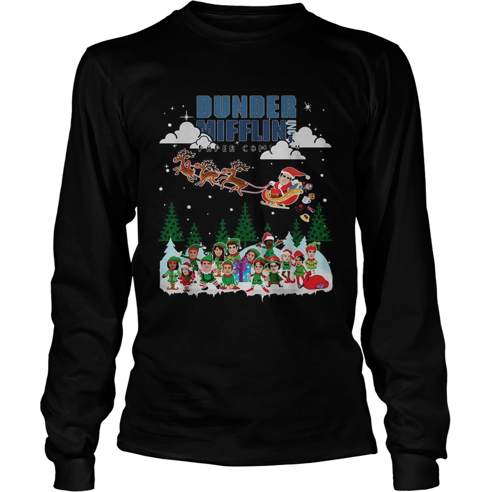 Dunder Mifflin Inc paper company Ugly Christmas LongSleeve