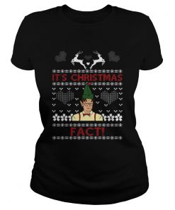 Dwight Schrute Its Christmas Fact Ugly Christmas  Classic Ladies