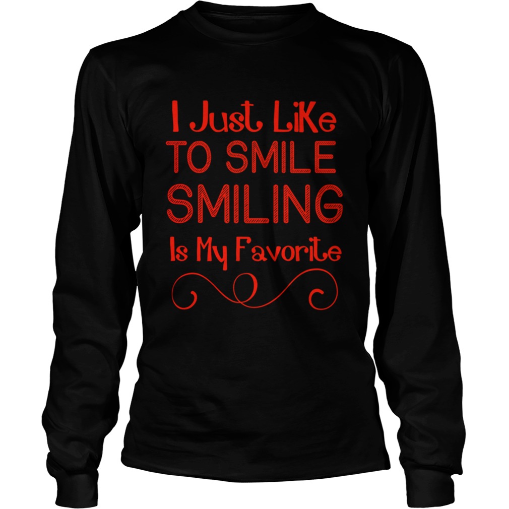 ELF I Lke To Smile Smiling Is My Favorite Christmas LongSleeve