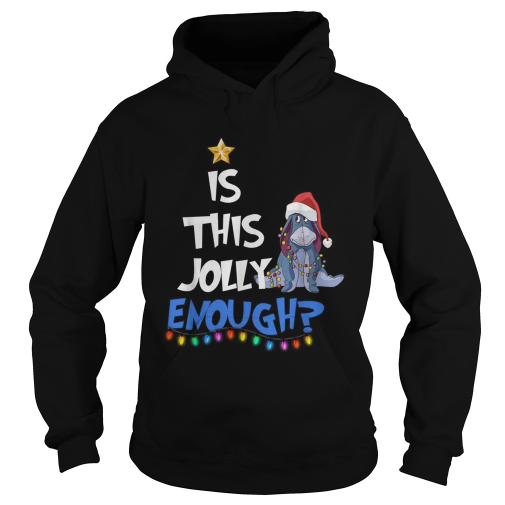 Eeyore Is this Jolly enough Christmas light Hoodie