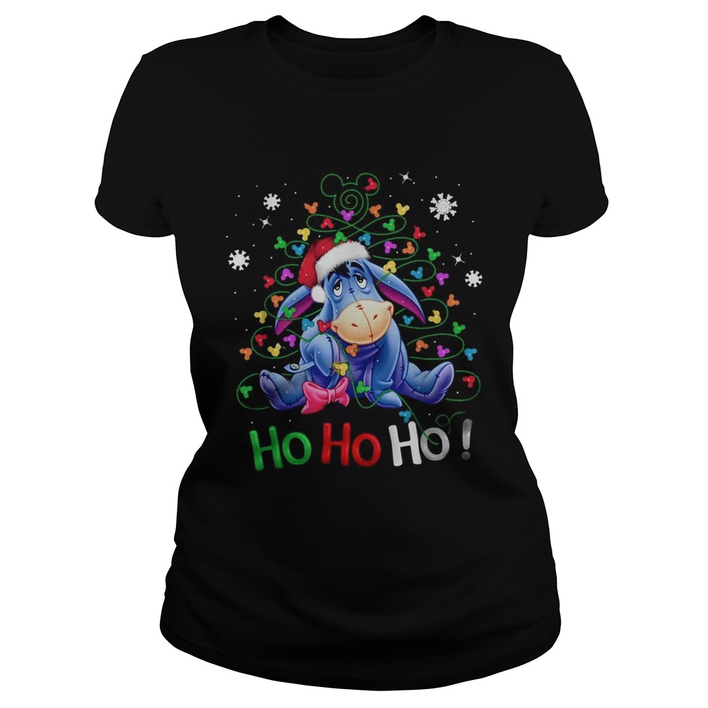 Eeyore Santa Claus Ho Ho Ho Christmas Classic Ladies