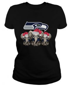 Elephant Santa Seattle Seahawks  Classic Ladies