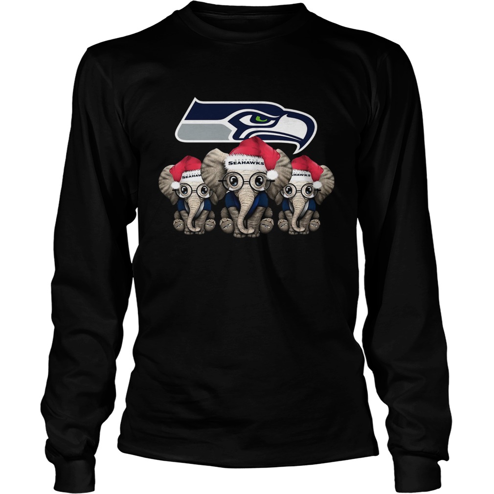 Elephant Santa Seattle Seahawks LongSleeve