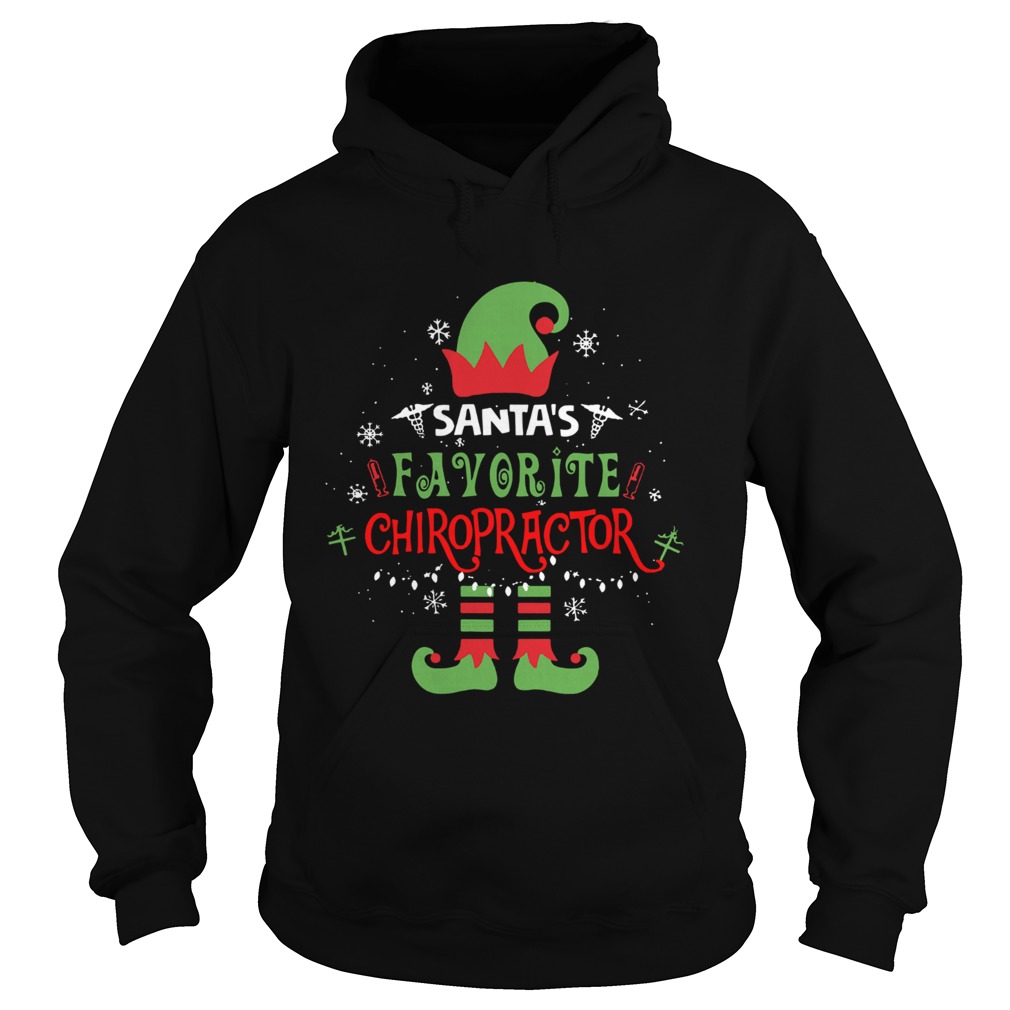 Elf Christmas Santas Favorite Chiropractor Hoodie