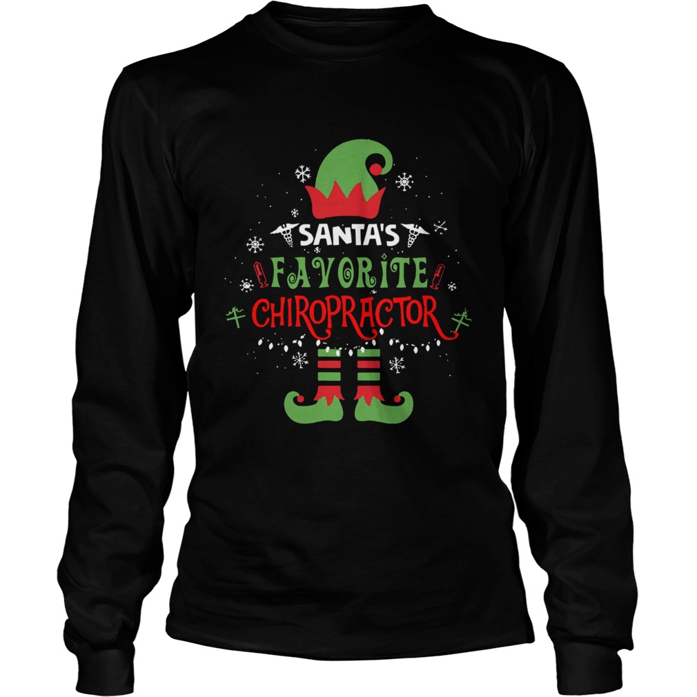 Elf Christmas Santas Favorite Chiropractor LongSleeve