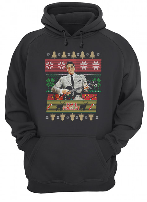 Elvis Presley Knitting Pattern Christmas Unisex Hoodie