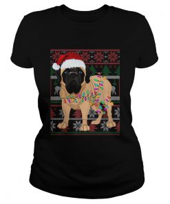 English Mastiff Ugly Sweater Christmas Gift  Classic Ladies