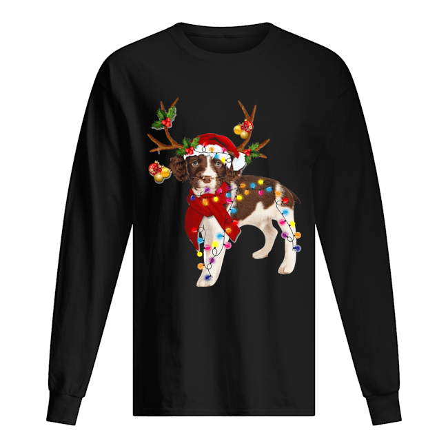 English Springer Spaniel Gorgeous Reindeer Crewneck Long Sleeved T-shirt 