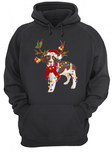 English Springer Spaniel Gorgeous Reindeer Crewneck Unisex Hoodie