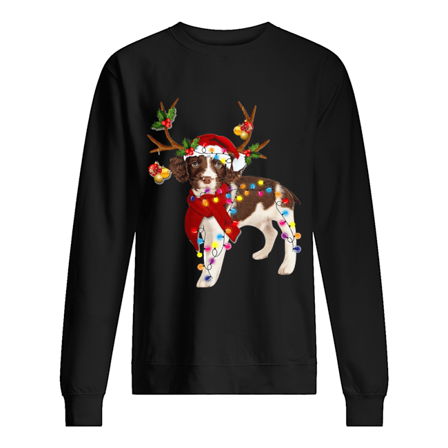 English Springer Spaniel Gorgeous Reindeer Crewneck Unisex Sweatshirt