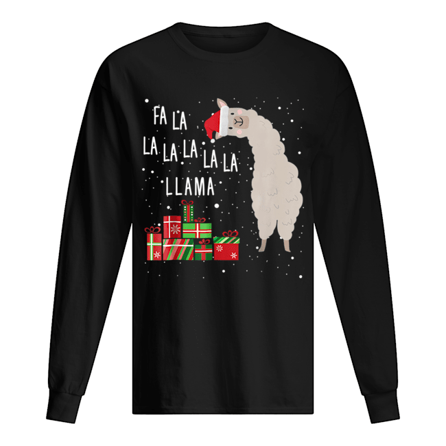 Fa La La Llama Christmas Long Sleeved T-shirt 