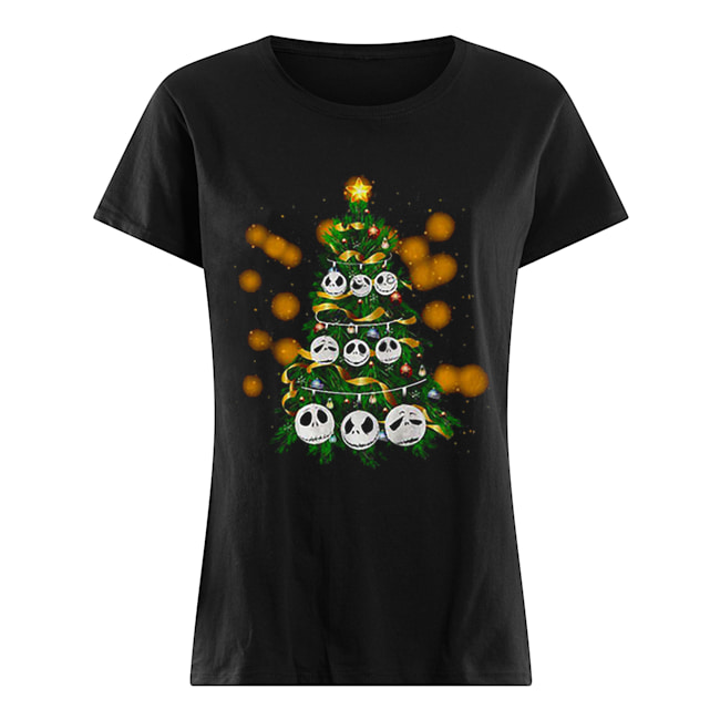 Face Jack Skellington Christmas tree Classic Women's T-shirt