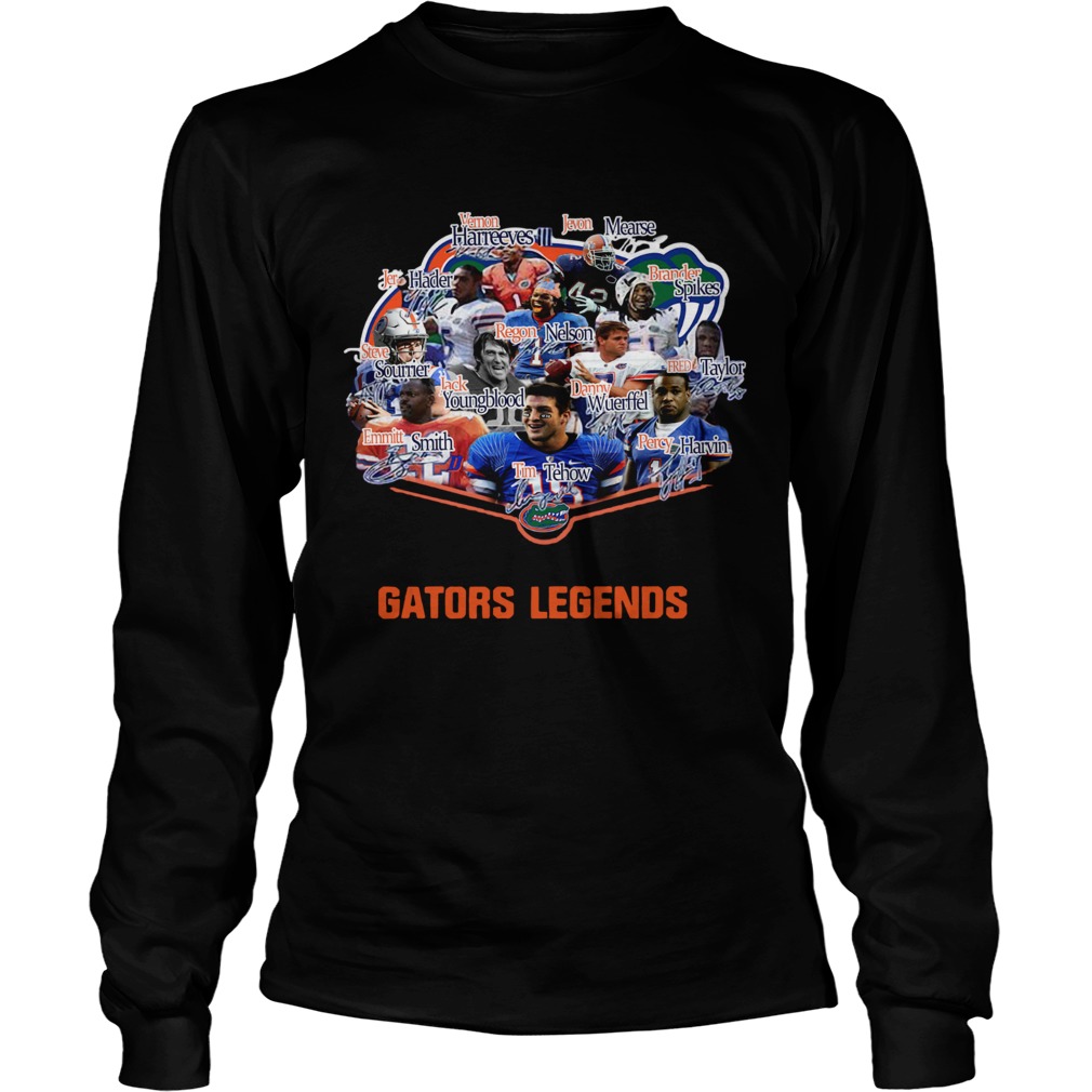 Florida Gators football Steve Spurrier Joe Haden Jevon Kearse Legends Signatures LongSleeve