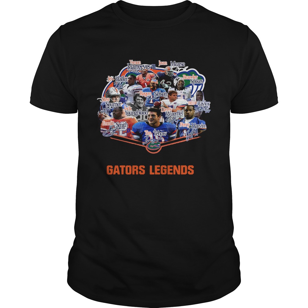 Florida Gators football Steve Spurrier Joe Haden Jevon Kearse Legends Signatures shirt