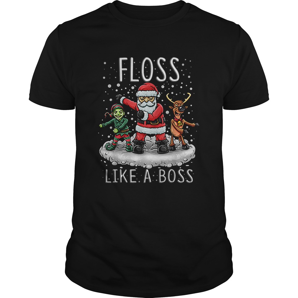 Floss Like A Boss Santa Floss Funny Christmas Gift shirt