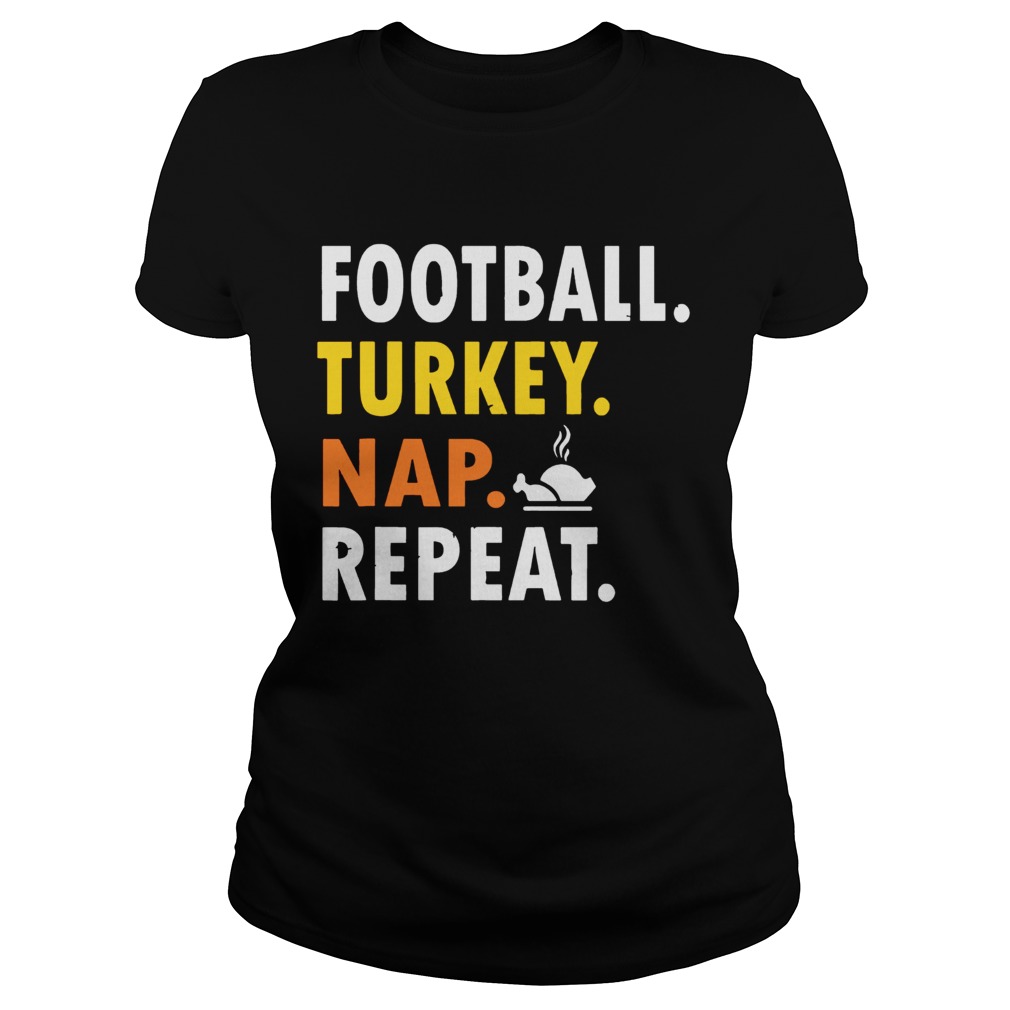 Football Turkey Nap Repeat Vintage Classic Ladies