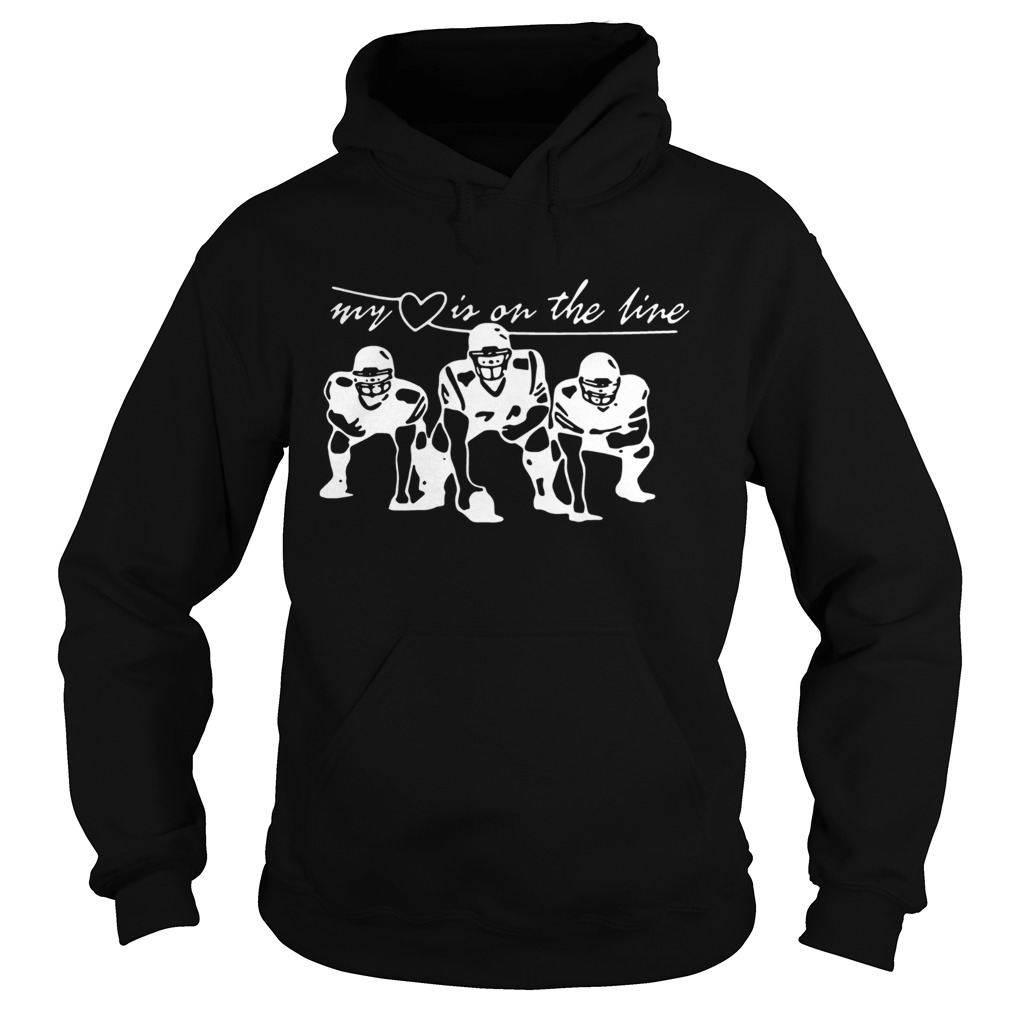 Football my love is on the line Hoodie