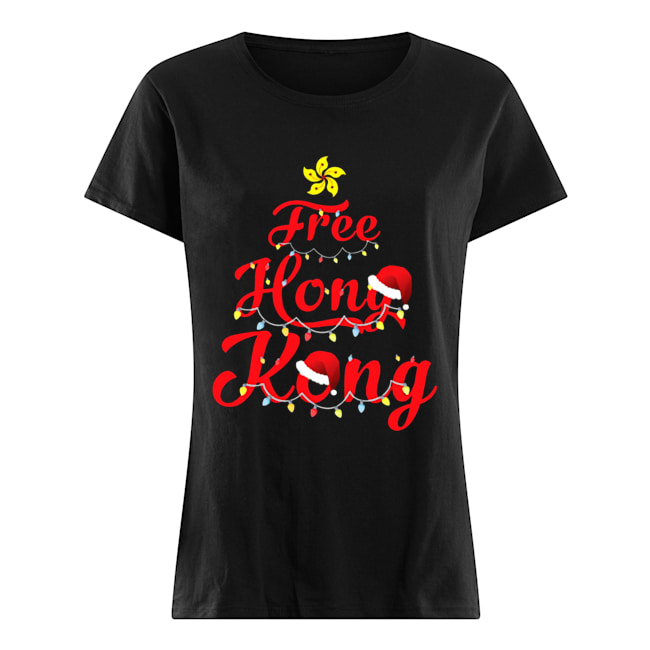 Free Hong Kong Christmas Tree Classic Women's T-shirt