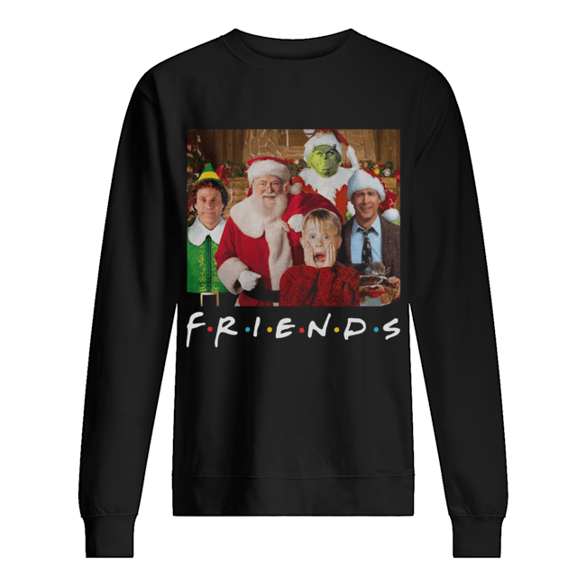 Friends Grinch Elf Santa Clark Griswold Kevin Characters Christmas Unisex Sweatshirt