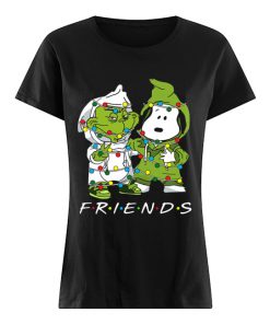 Friends Grinch and Snoopy light christmas  Classic Women's T-shirt