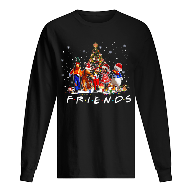 Friends Mickey Mouse characters christmas tree Long Sleeved T-shirt 