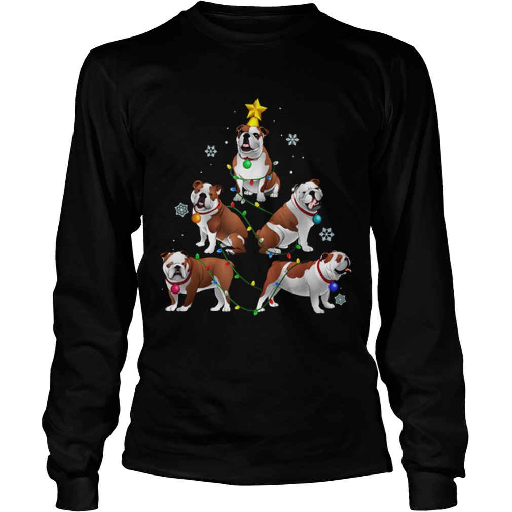 Funny Bulldog Christmas Tree Ornament Decor Gift LongSleeve