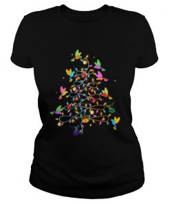 Funny Cute Hummingbirds Christmas Tree  Classic Ladies