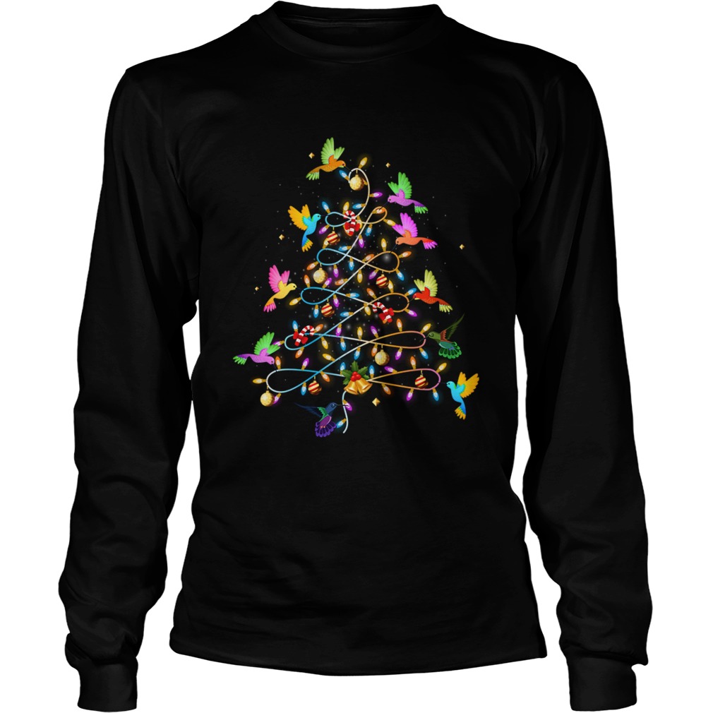 Funny Cute Hummingbirds Christmas Tree LongSleeve