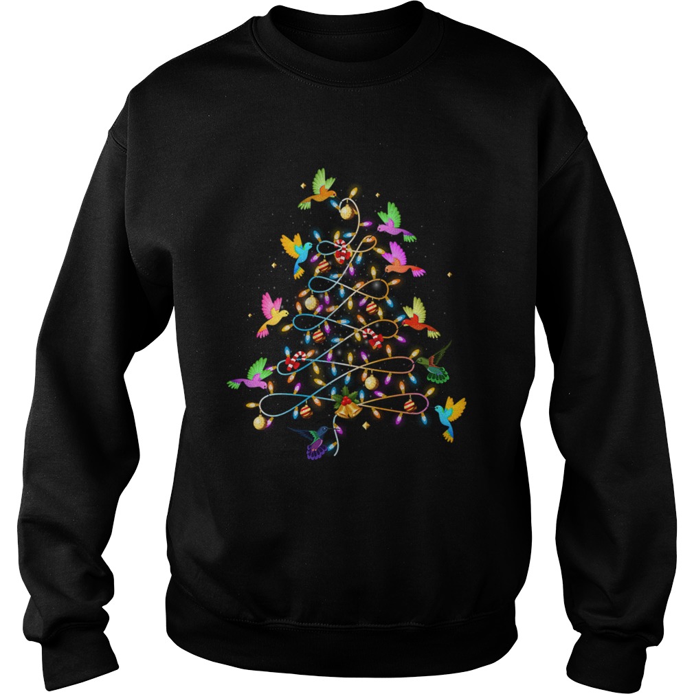 Funny Cute Hummingbirds Christmas Tree Sweatshirt