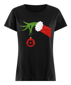 Funny Grinch Hand holding Police ornament Christmas  Classic Women's T-shirt