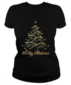 Funny Horse Christmas Tree  Classic Ladies